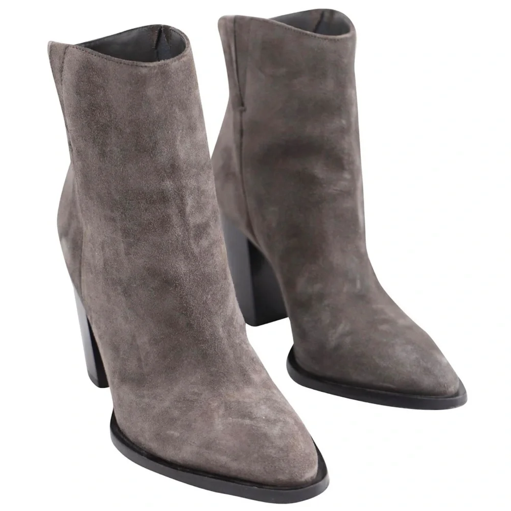 Vince Erving Ankle Boots in Grey Suede